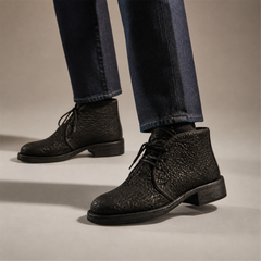 PASCH Holden Chukka Boot in Black Shell Cordovan, on-foot view