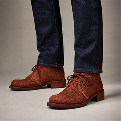PASCH Holden Chukka Boot in Deep Red Shell Cordovan, on-foot view