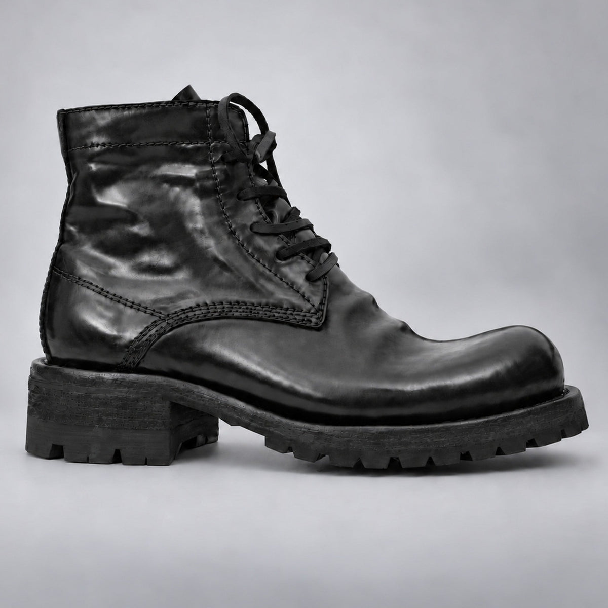 PASCH 262319B Black shell cordovan boots, 01-pasch-262319b-side