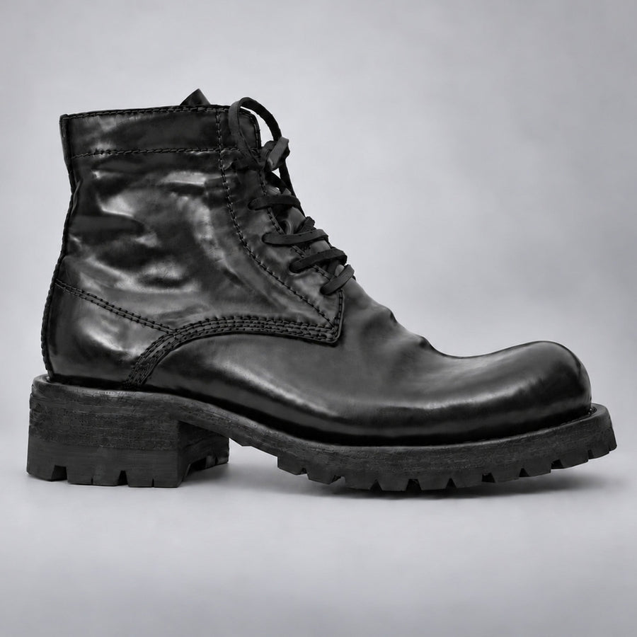 PASCH 262319B Black shell cordovan boots, 01-pasch-262319b-side