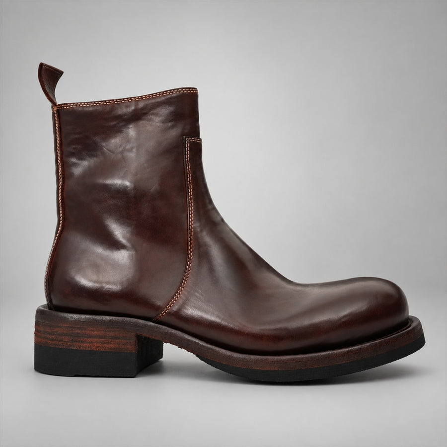 PASCH 262321A Coffee shell cordovan boots, 01-pasch-262321a-side