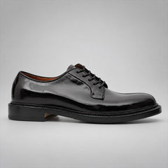 PASCH 267110A Dark Brown leather derby shoes, side view