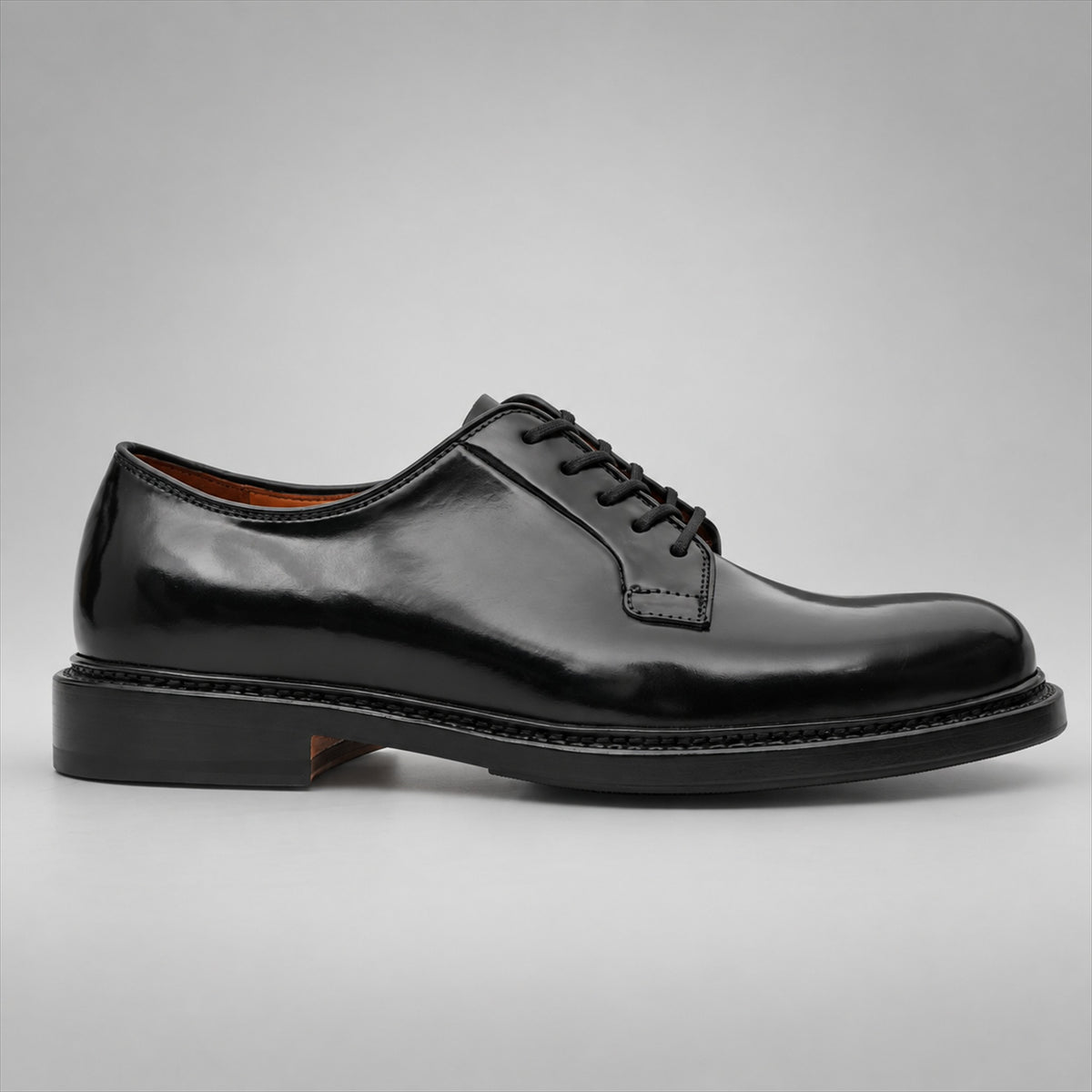 PASCH 267110B Black shell cordovan footwear, side view