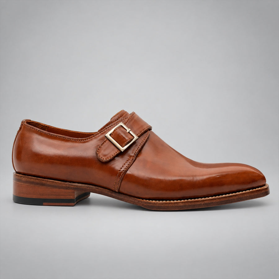 PASCH 267112A Brown shell cordovan footwear, side view