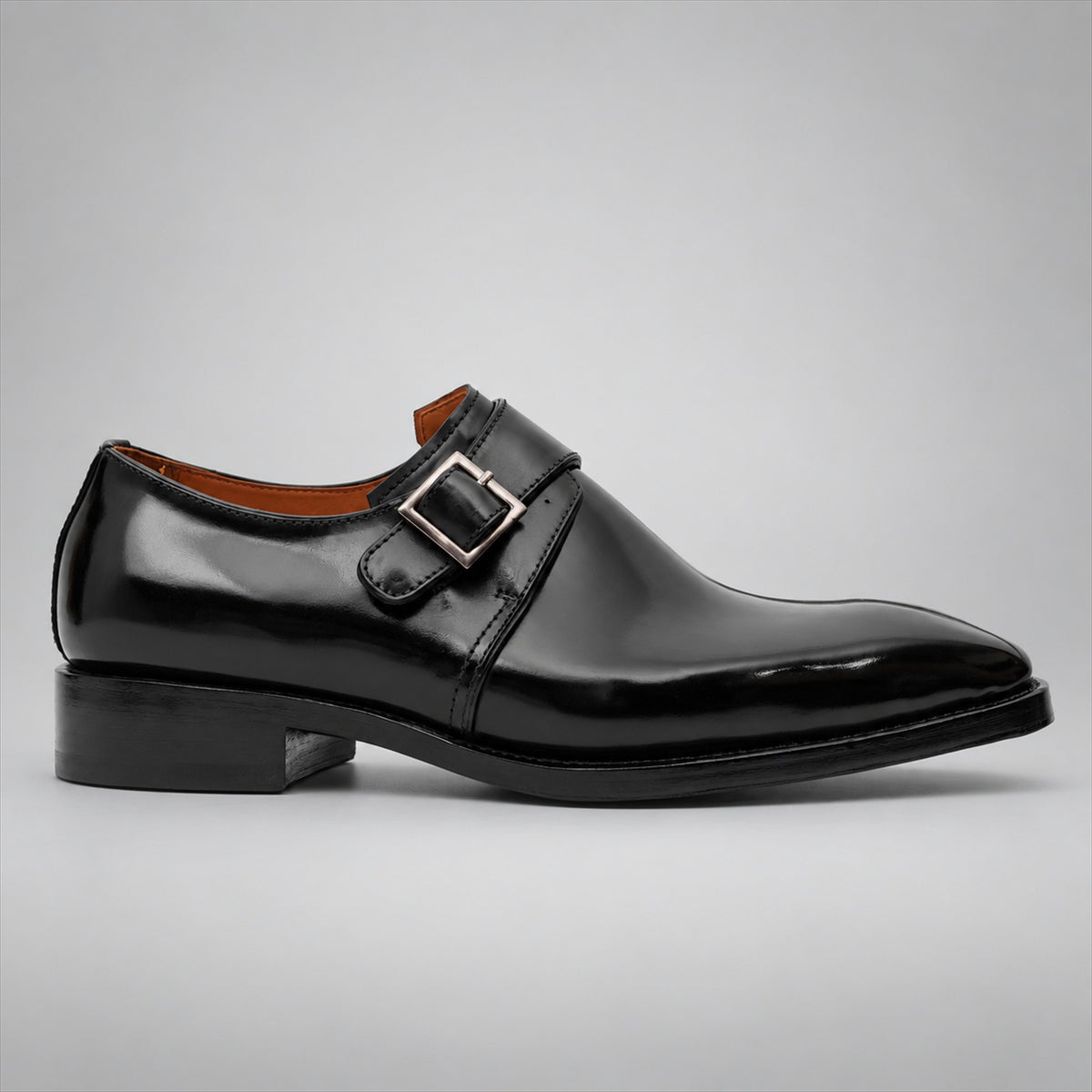 PASCH 267112B Black shell cordovan footwear, side view