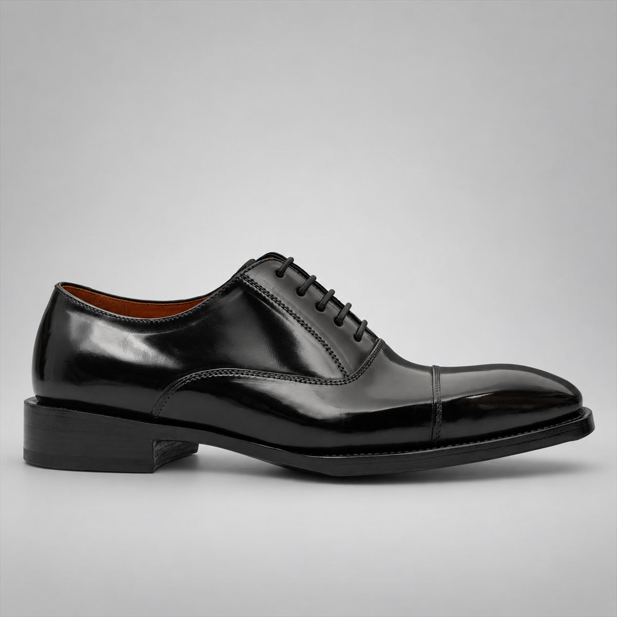 PASCH 267115B Black shell cordovan footwear, side view