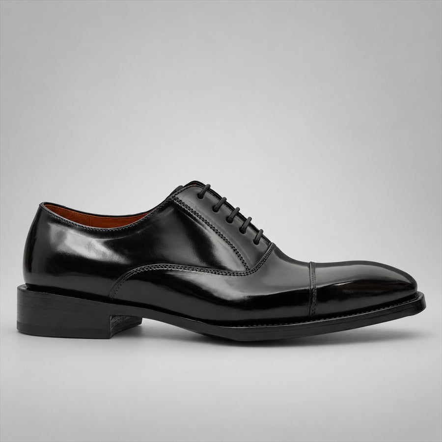 PASCH 267115B Black shell cordovan footwear, side view