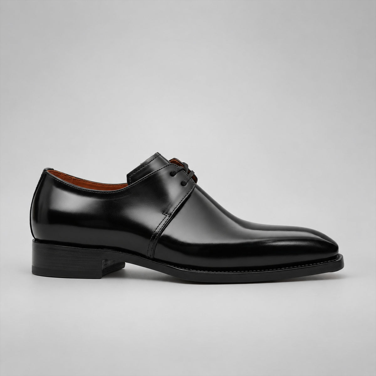 PASCH 267116B Black shell cordovan footwear, side view
