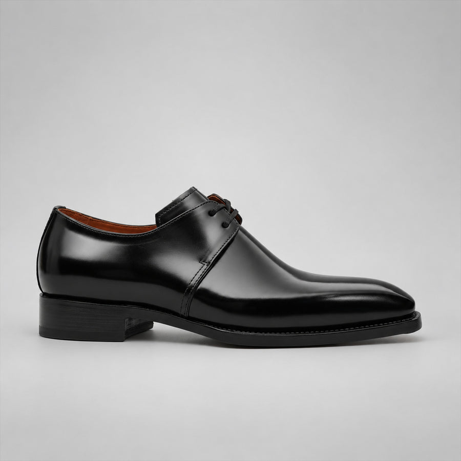 PASCH 267116B Black shell cordovan footwear, side view