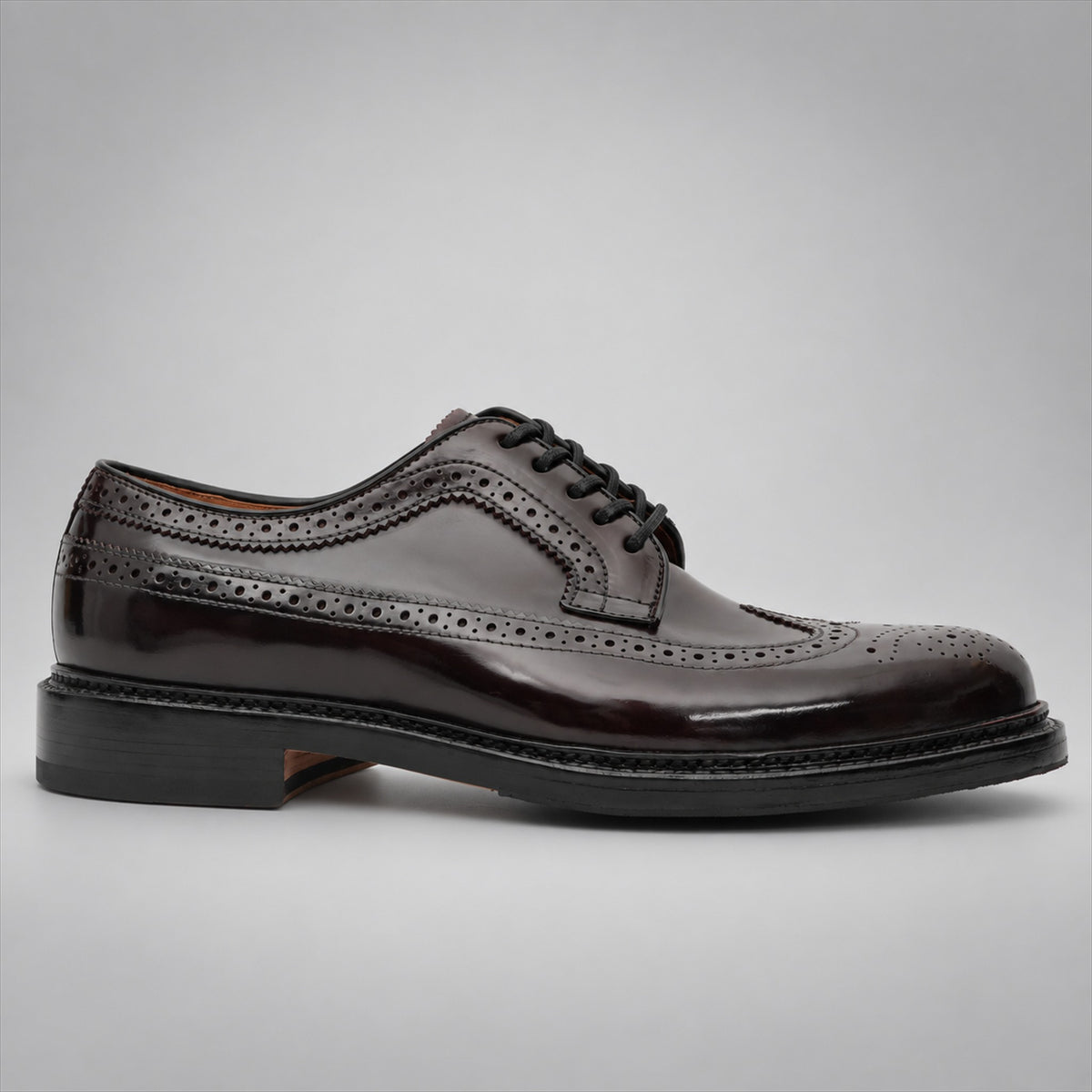 PASCH 267117A Dark Brown shell cordovan footwear, side view