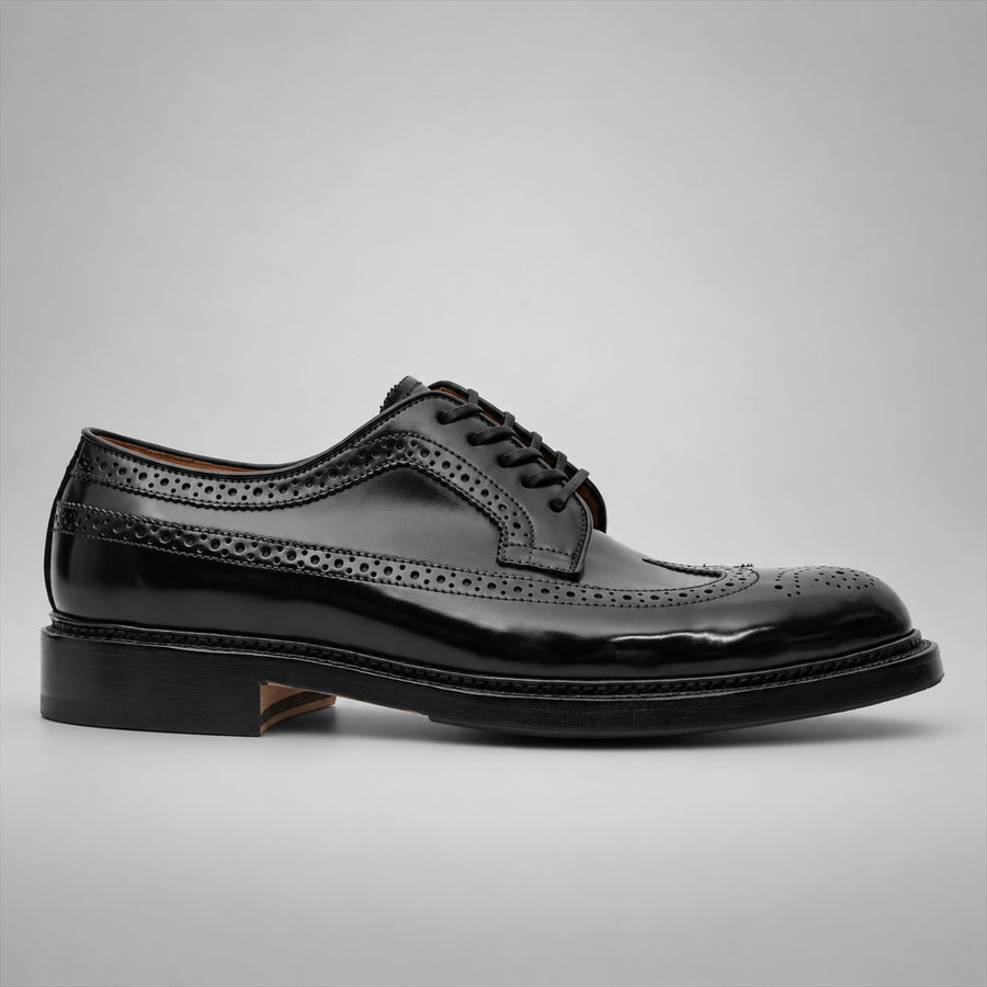 PASCH 267117B Black shell cordovan footwear, side view