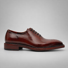 PASCH 267118A Coffee shell cordovan footwear, side view