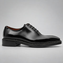 PASCH 267118B Black shell cordovan footwear, side view