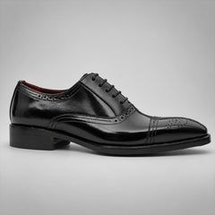 PASCH 267119B Black shell cordovan footwear, side view