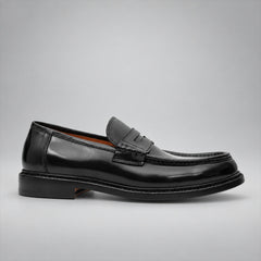 PASCH 267120B Black shell cordovan footwear, side view
