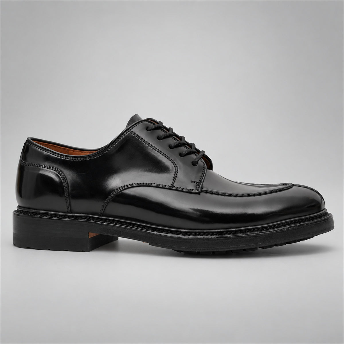 PASCH 267121B Black shell cordovan footwear, side view