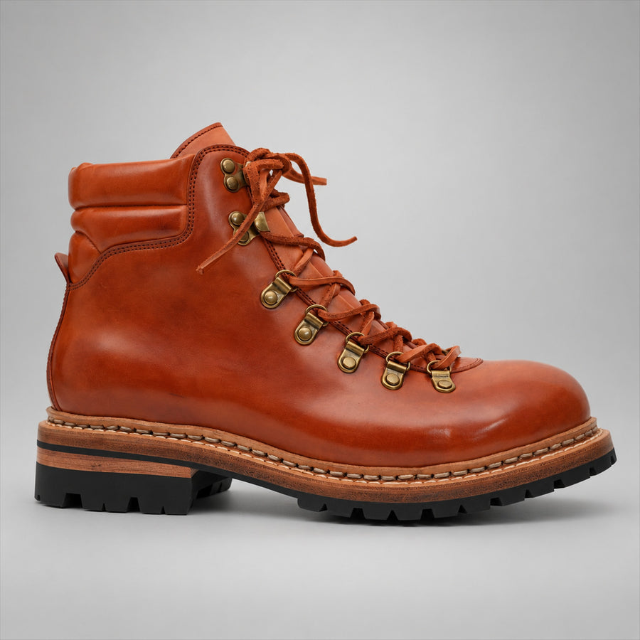 PASCH 267125A Brown shell cordovan footwear, side view