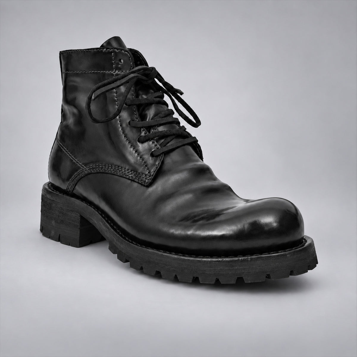 PASCH 262319B Black shell cordovan boots, 02-pasch-262319b-angle