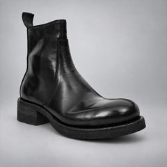 PASCH 262321B Black shell cordovan boots, 02-pasch-262321b-angle
