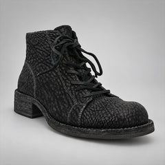 PASCH 262322B Black shell cordovan boots, 02-pasch-262322b-angle