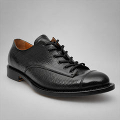 PASCH 267111B Black shell cordovan footwear, angle view