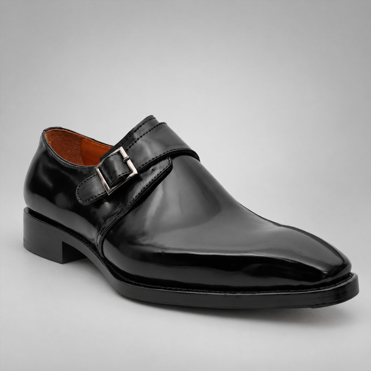 PASCH 267112B Black shell cordovan footwear, angle view