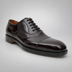 PASCH 267114A Dark Brown shell cordovan footwear, angle view