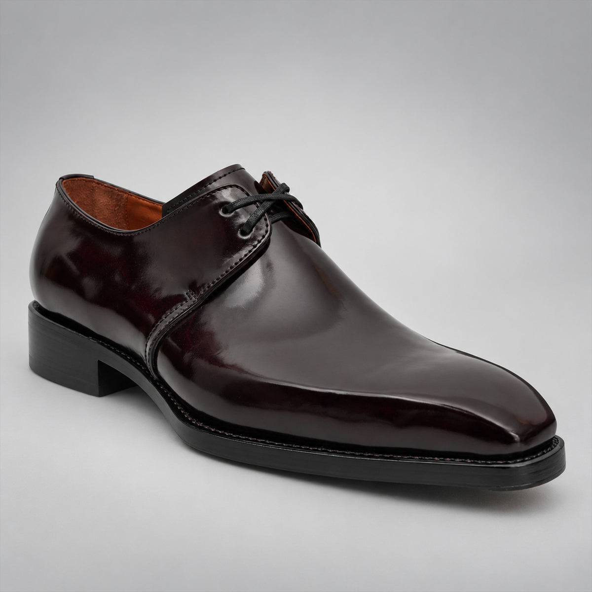 PASCH 267116A Dark Brown shell cordovan footwear, angle view