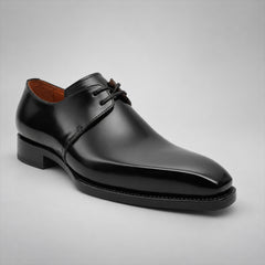 PASCH 267116B Black shell cordovan footwear, angle view