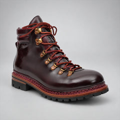 PASCH 267125C Wine Red shell cordovan footwear, angle view
