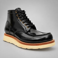 PASCH 267129B Black shell cordovan footwear, angle view