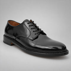 PASCH 267130B Black shell cordovan footwear, angle view