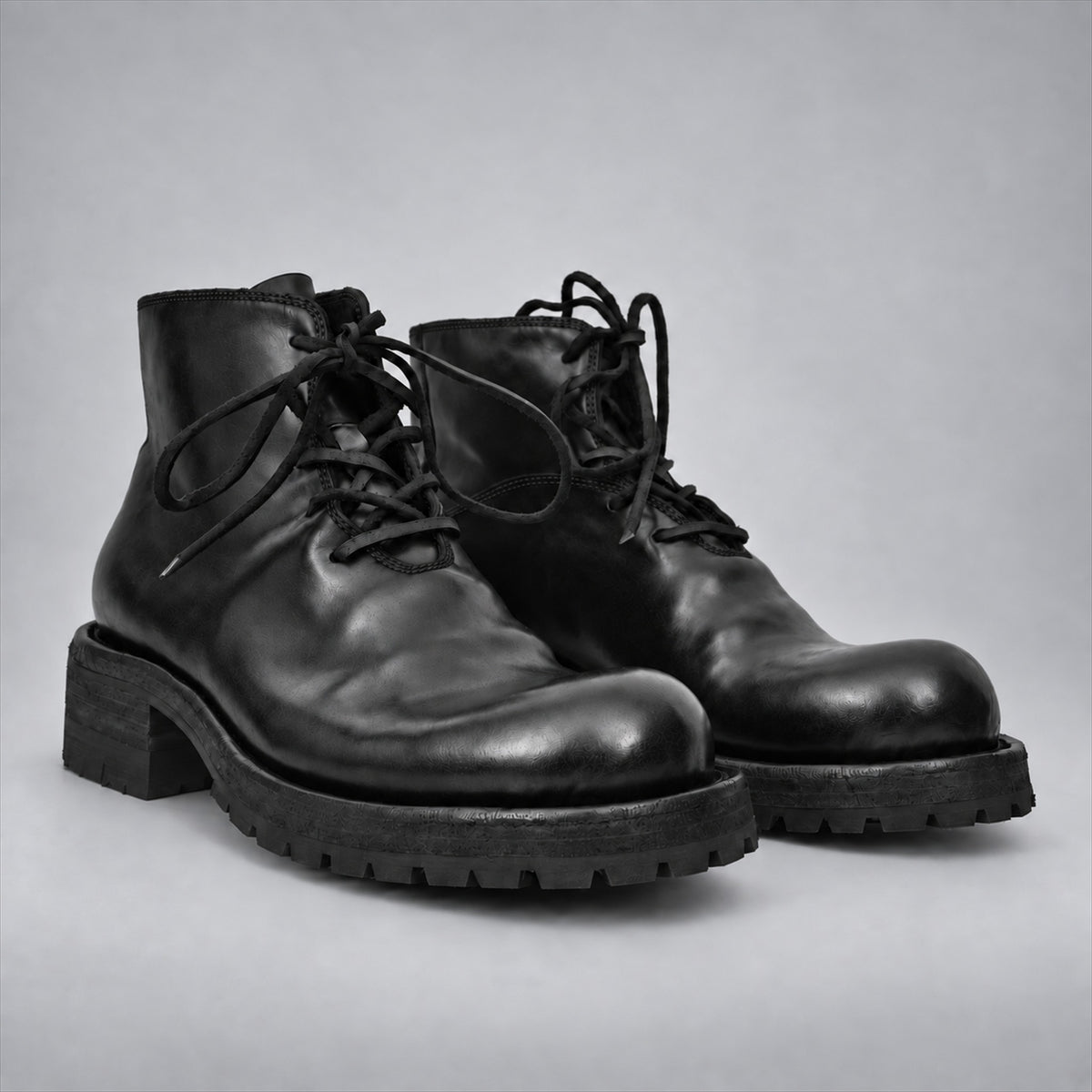 PASCH 262320B Black shell cordovan boots, 03-pasch-262320b-pair