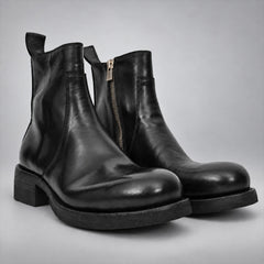 PASCH 262321B Black shell cordovan boots, 03-pasch-262321b-pair