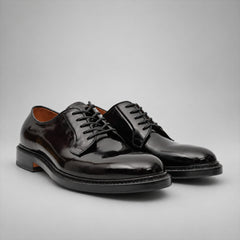 PASCH 267110A Dark Brown leather derby shoes, pair view