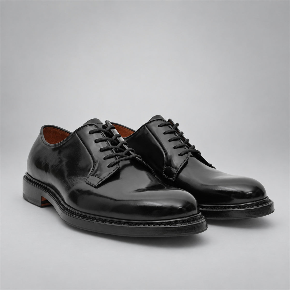 PASCH 267110B Black shell cordovan footwear, pair view