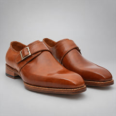 PASCH 267112A Brown shell cordovan footwear, pair view