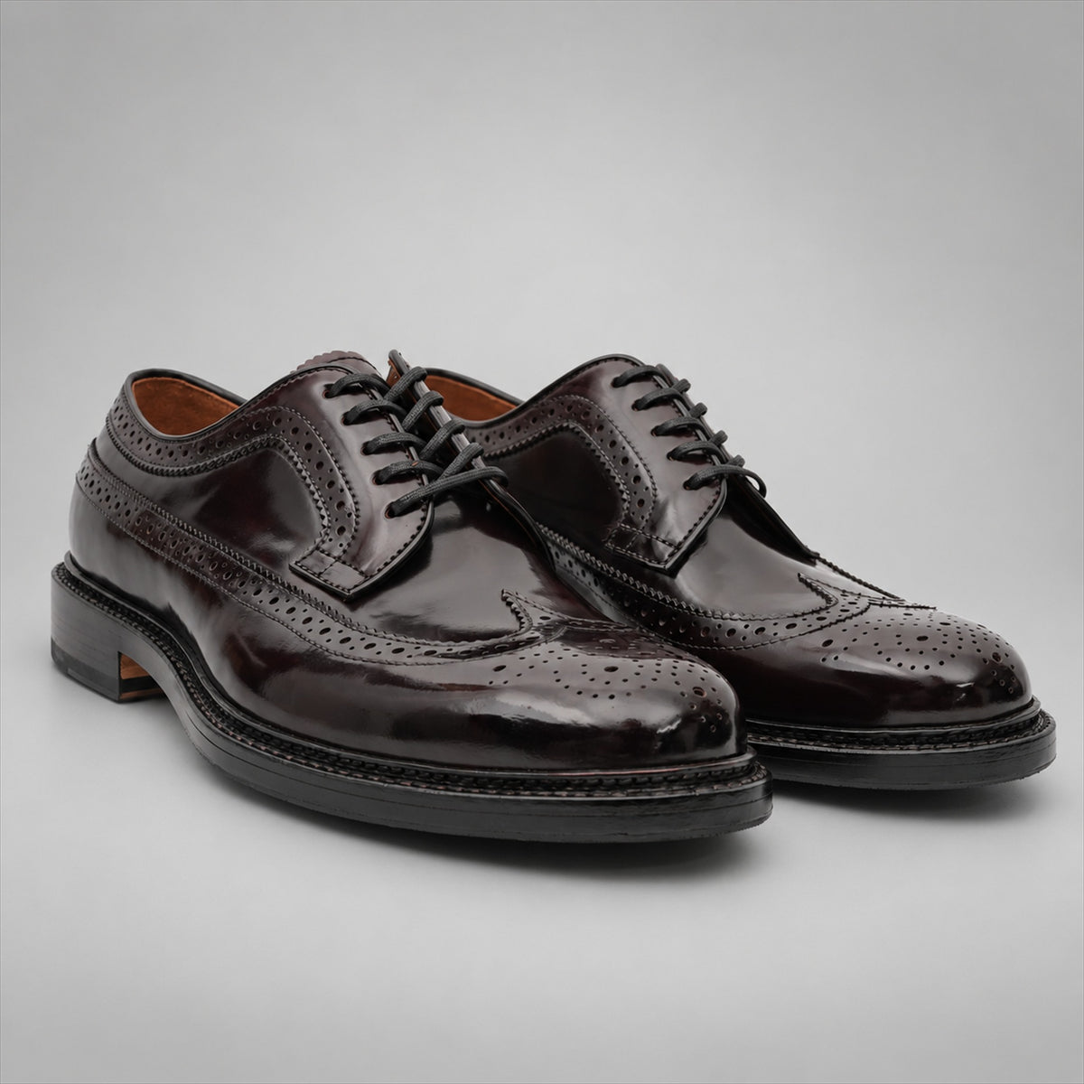 PASCH 267117A Dark Brown shell cordovan footwear, pair view