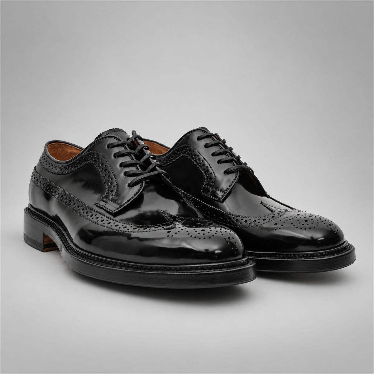 PASCH 267117B Black shell cordovan footwear, pair view