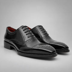 PASCH 267119B Black shell cordovan footwear, pair view