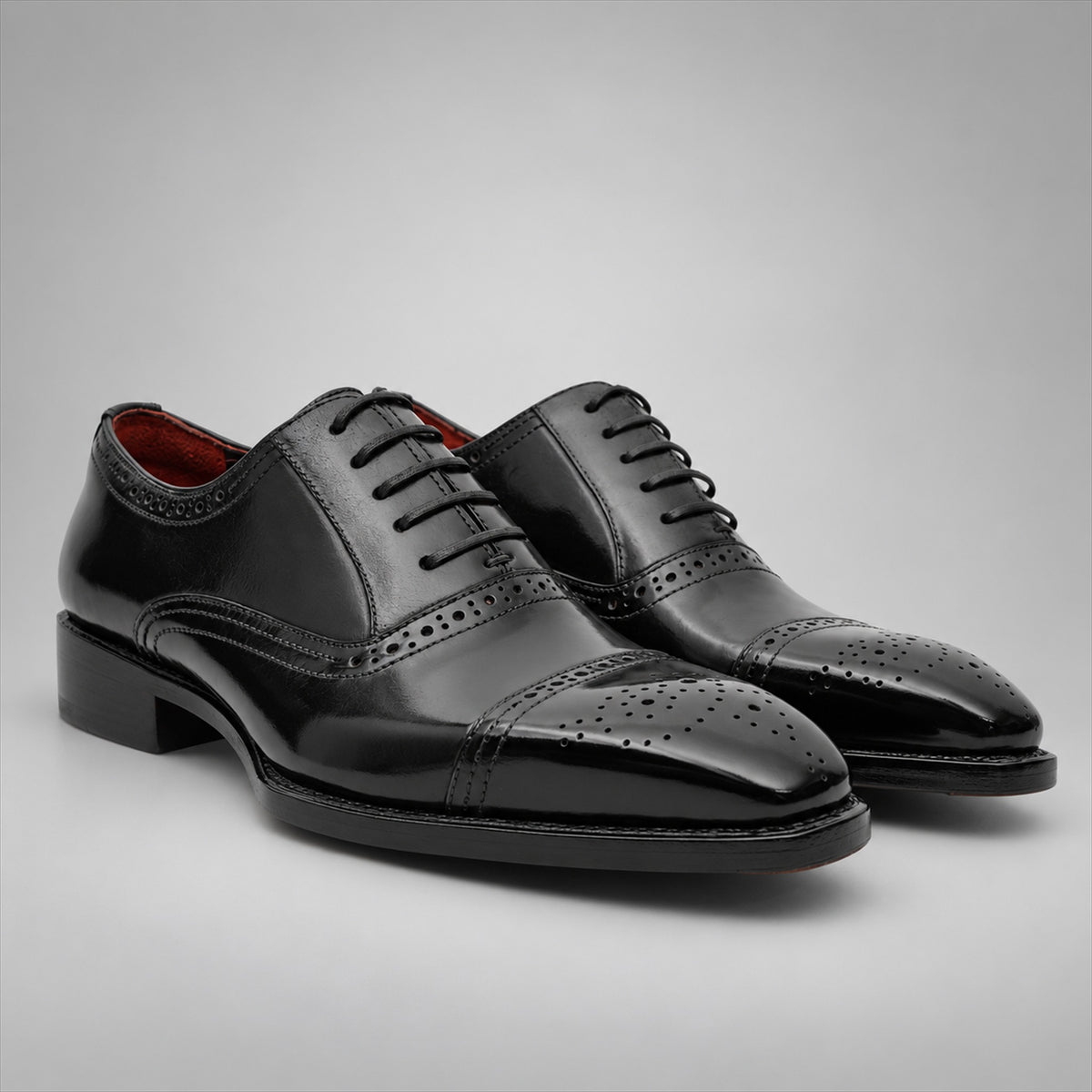 PASCH 267119B Black shell cordovan footwear, pair view