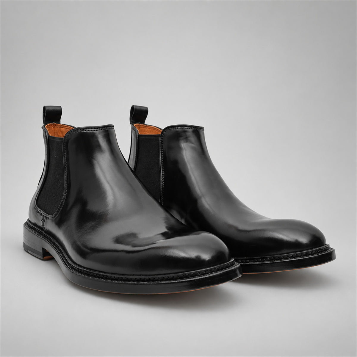 PASCH 267127B Black shell cordovan footwear, pair view