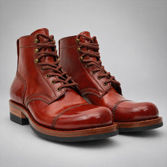 PASCH 267128A Brown shell cordovan footwear, pair view