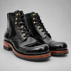 PASCH 267128B Black shell cordovan footwear, pair view