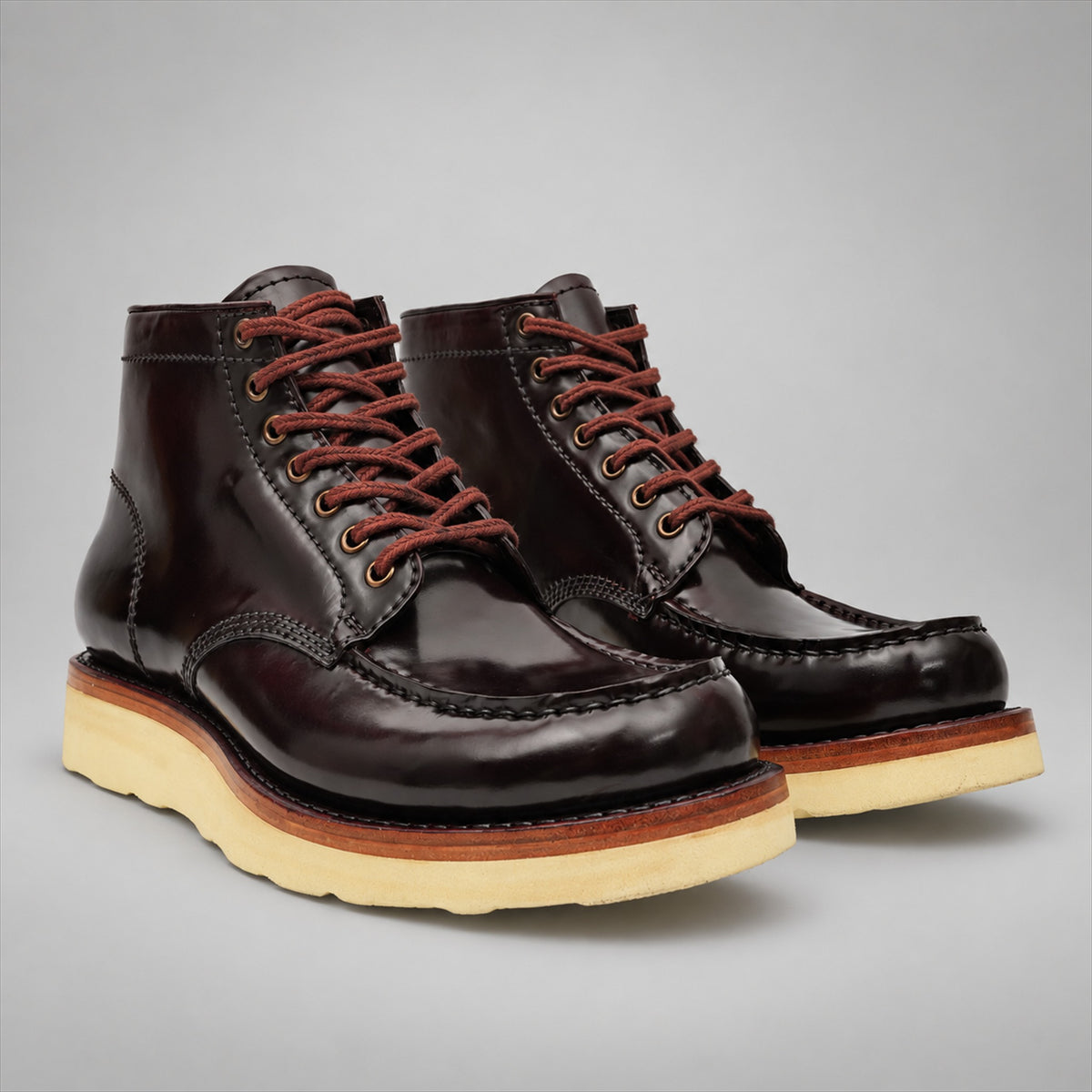 PASCH 267129A Dark Brown shell cordovan footwear, pair view