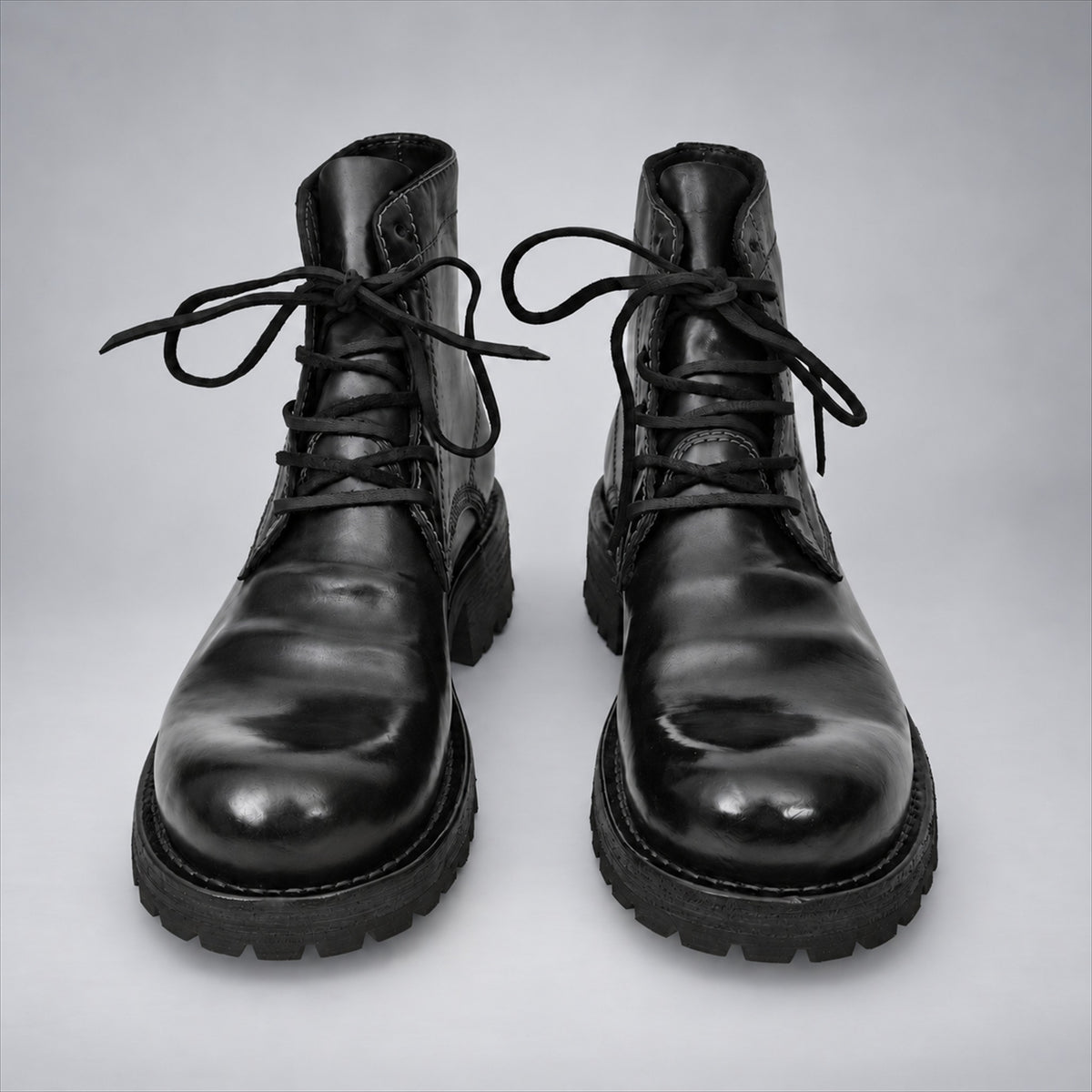 PASCH 262319B Black shell cordovan boots, 04-pasch-262319b-front