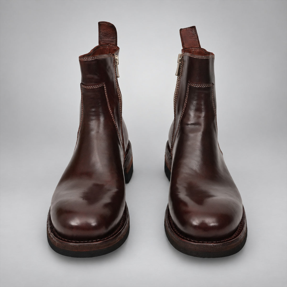 PASCH 262321A Coffee shell cordovan boots, 04-pasch-262321a-front