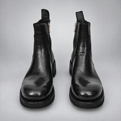 PASCH 262321B Black shell cordovan boots, 04-pasch-262321b-front