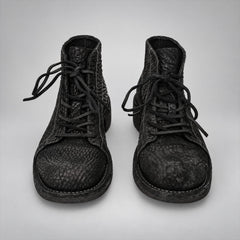 PASCH 262322B Black shell cordovan boots, 04-pasch-262322b-front