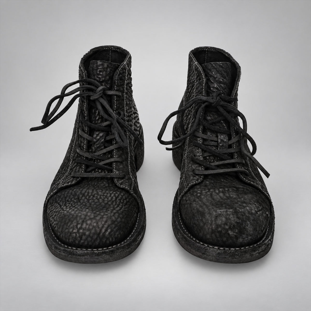 PASCH 262322B Black shell cordovan boots, 04-pasch-262322b-front